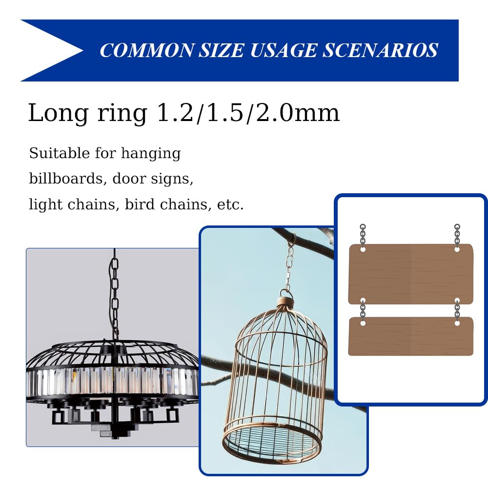 50ft Hanging Chain,304 Stainless Steel Chain, 1/16" Jack Chain, Metal Chains are Customizable for Hanging Bird Feeders/Dog Leashes/Signs & DIY Projects(1.5mm with Spool) - Image 5