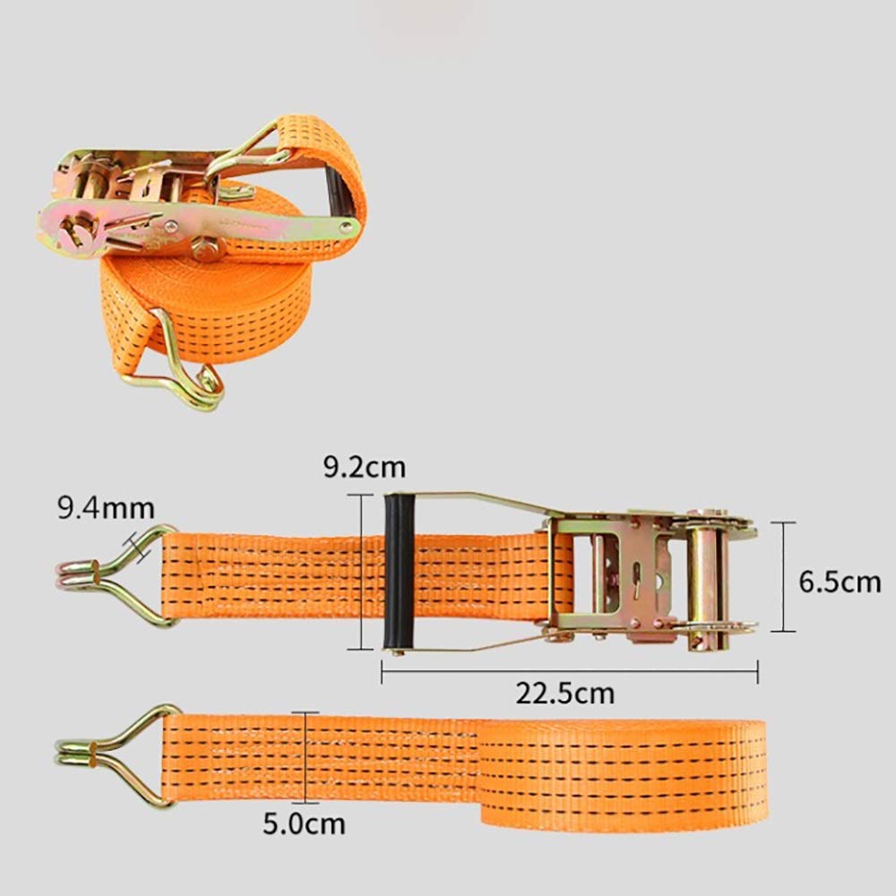 Zurrgurte Spanngurt 2 x 5000 kg Ratschengurthaken mit Spanngurt 50 mm Autoanhänger Transport für LKW, Gepäck