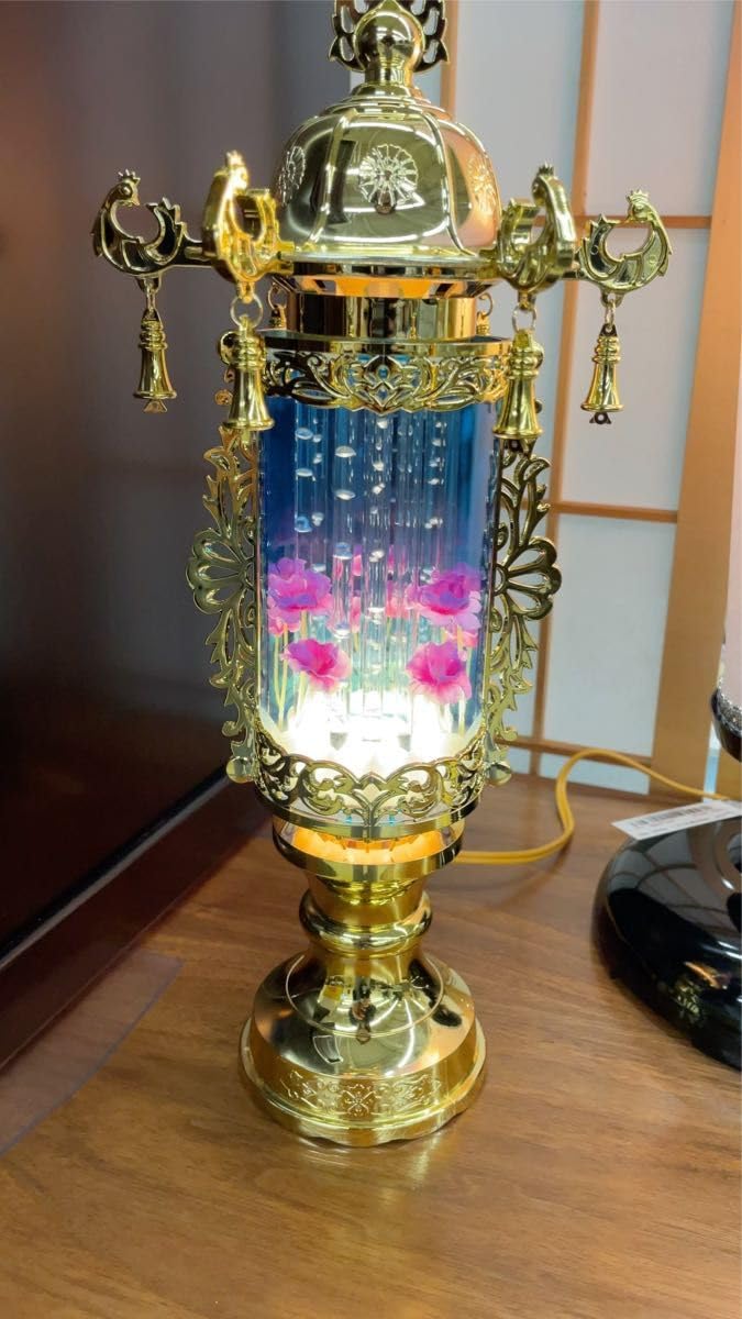 バブル灯(7号) Amazon.co.jp: バブル灯7号ブルー鈴付（1対入33cm） お盆 霊前灯