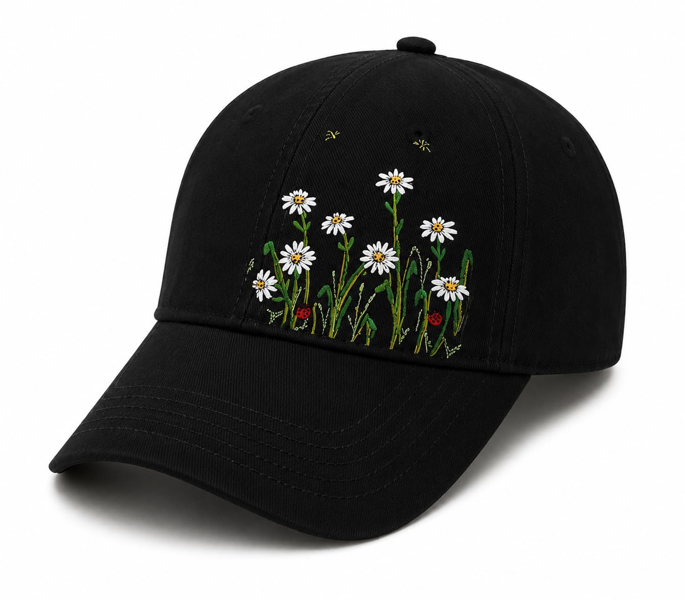 Daisy Night Floral Handpainted Cap-picture-25