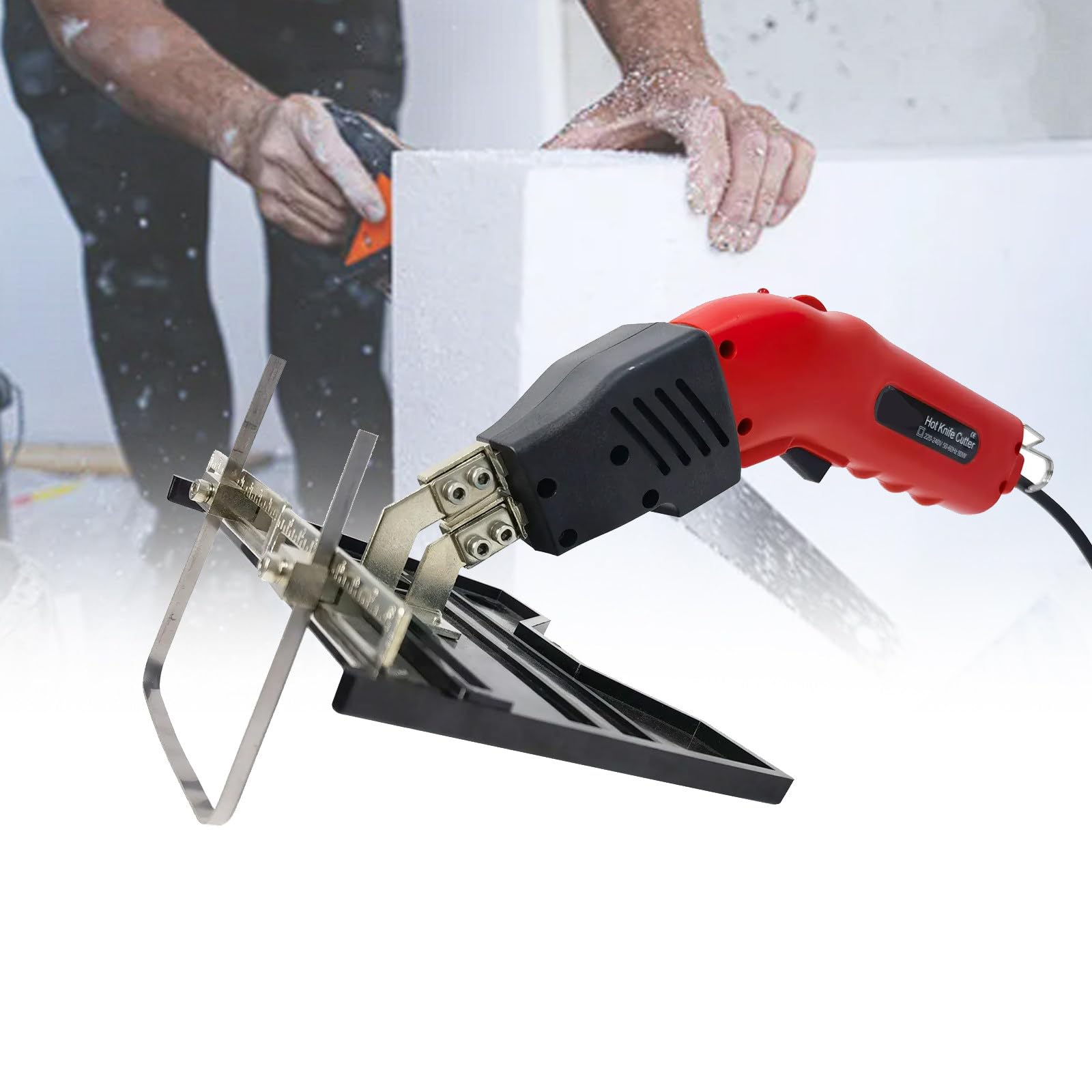 Cortador De Espuma Con Cuchillo Caliente De 200W/250W,Herramienta EléCtrica Para Cortar Poliestireno,Con Regla De Placa Ranurada,Herramienta EléCtrica Para Cortar Esponjas Con CalefaccióN,KS250-220V