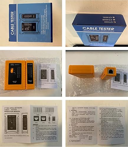 Miniatura 9 de iMBAPrice - Probador de cables de red RJ45 para teléfono Lan RJ45RJ11RJ12CAT5CAT6CAT7 UTP herramienta de prueba de cables