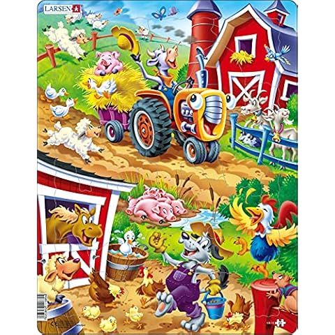 Larsen Puzzle de Marco Días Felices para Animales de Corral Cover