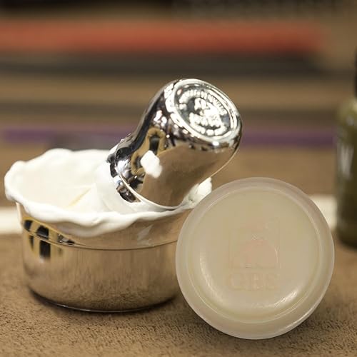 Miniatura 92 de Gents Jabón de afeitar de sándalo para hombre, barra natural con manteca de karité y glicerina para espuma rica, 3 onzas