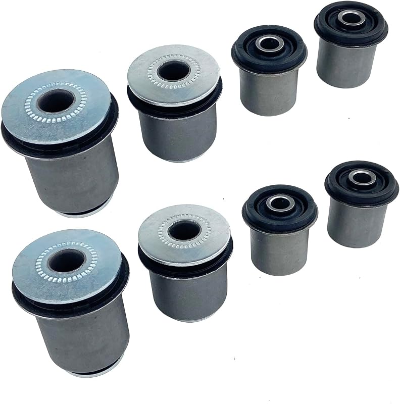 Front Upper & Lower Control Arm Bushing Kit Compatible with Select Toyota Models 2000-2006 Tundra, 2001-2007 Sequoia 2WD 4WD Replace# 48632-34010, 48654-34010, 48655-34010 Set of 8