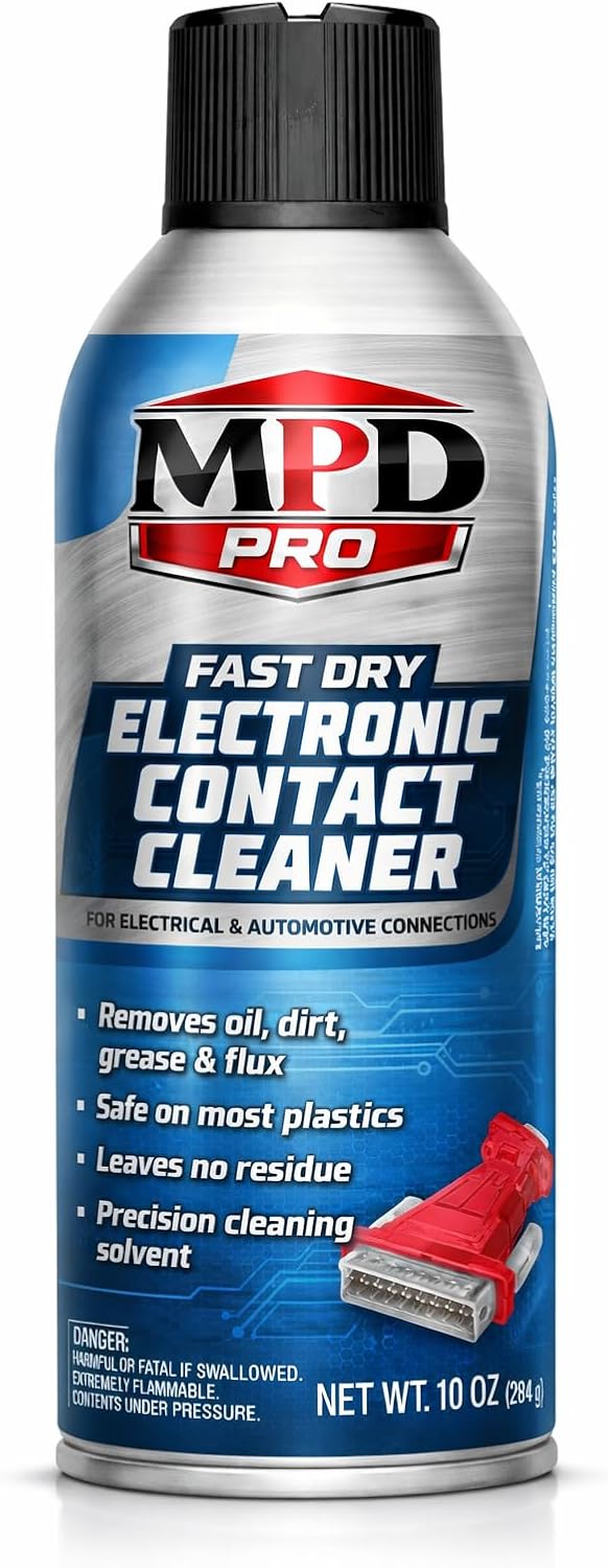 MPD PRO Electronic Contact Cleaner 10 oz – Fast Dry Electrical Contact Cleaning Spray for Circuit Boards, Relays, Switches & Automotive Electrical Connectors – Professional Grade (Pack of 1)