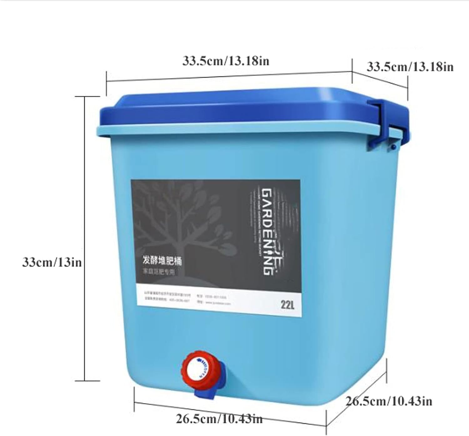 Electric Compost Bin Countertop Kitchen Counter Compost Bin 6 Gallons/22L, with 500g/1.1lbs Compost Bran, Indoor Food Composter for Kitchen, Food Waste Bin for Kitchen Counter Top, Small Kitchen Compo