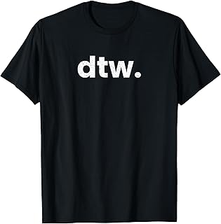 DTW Detroit Metro Michigan Airport Code List DTW T-Shirt