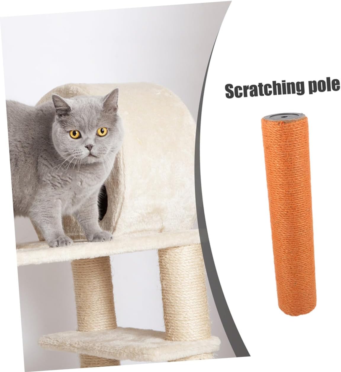 2pcs Cat Scratching Post Replacement Jute Rope Wooden Climbing Stand for Cats Indoor Activity and Claw Grinding