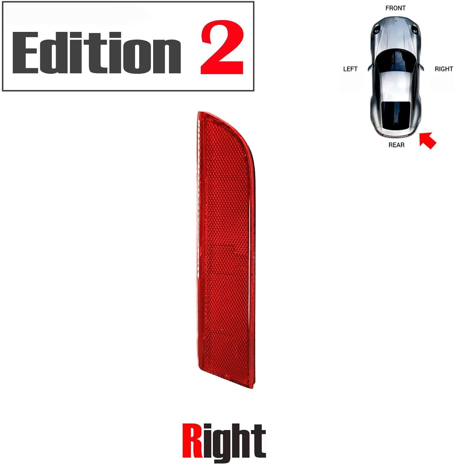 Rear Reflector for 23-26 BMW 7 i7 G70 Msport Fit 735i 740d 740i 750e 760i M760e xDrive50 xDrive60 M70 2023 2024 2025 2026 bumper N/S pair