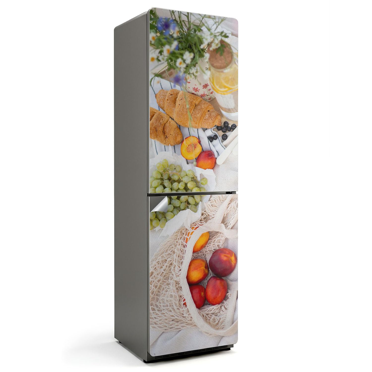 Protection contre les dégâts de frigo avec le grand sticker de cuisine