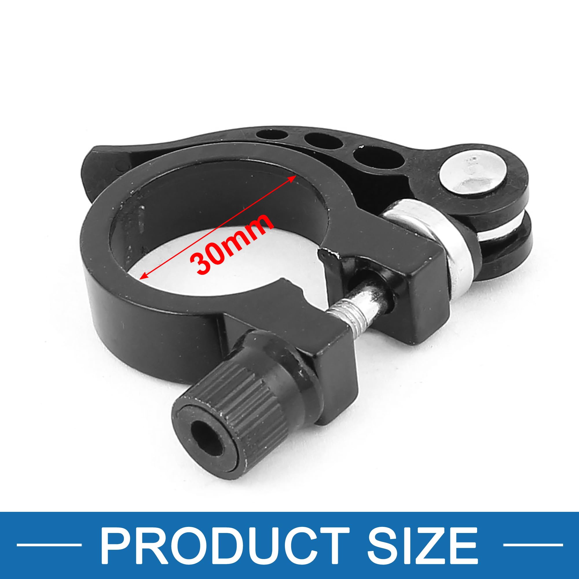 A ABSOPRO Collier Serrage Rapide Tige De Selle Vélo 30 Mm – Métal Noir, Dégagement Rapide Pour Route & VTT, Réglage Hauteur Facile