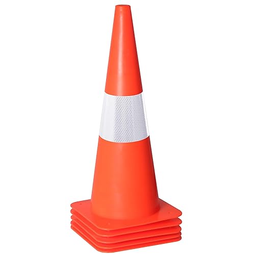 Miniatura 10 de Paquete de 5 conos de tráfico de 18 pulgadas, conos de estacionamiento de seguridad en carretera, conos marcadores de campo de agilidad para fútbol,