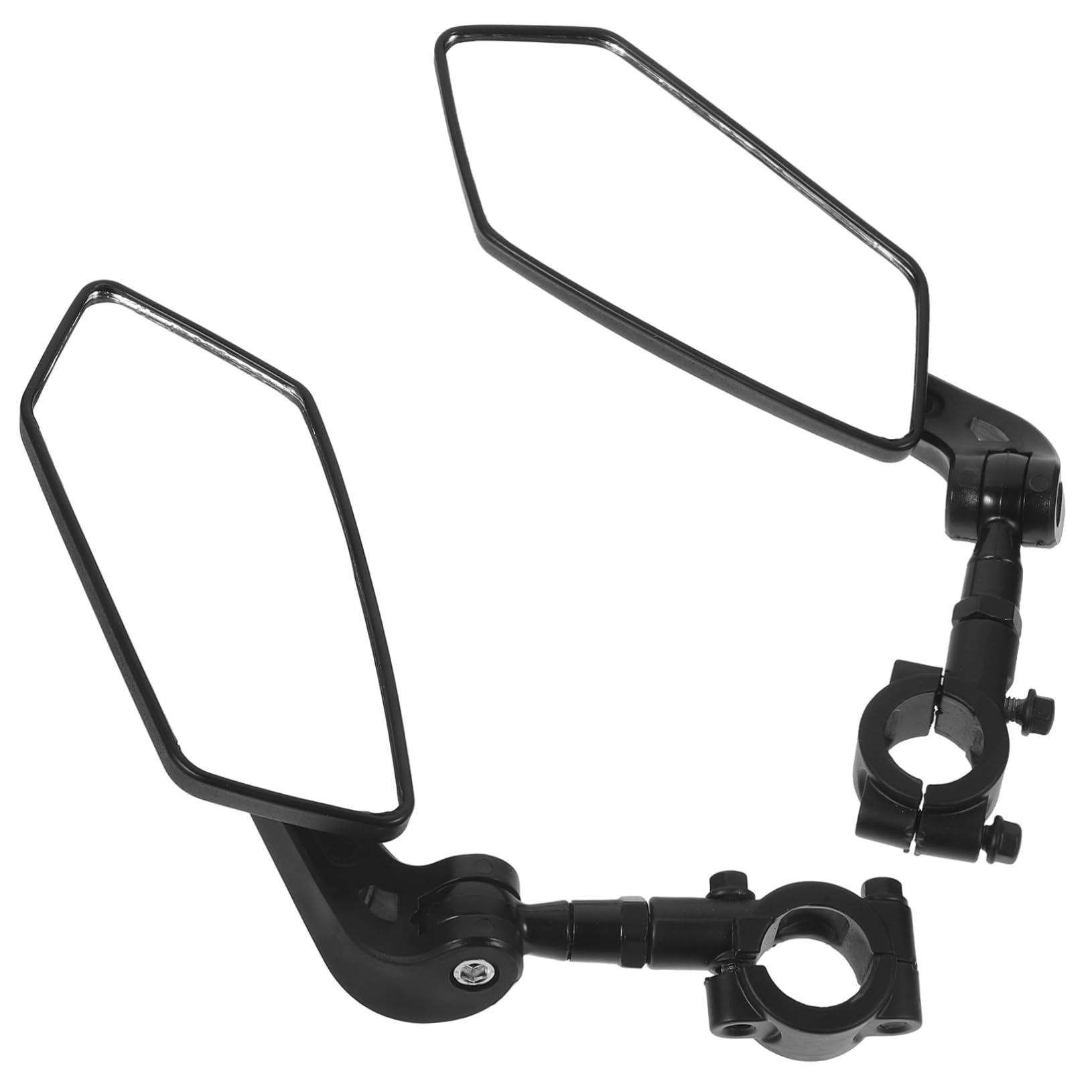 BESPORTBLE Specchietti Retrovisori Laterali per Bicicletta e Bici Elettrica, 2 Pezzi, Plastica Nera, Altezza Regolabile, Facili da Installare
