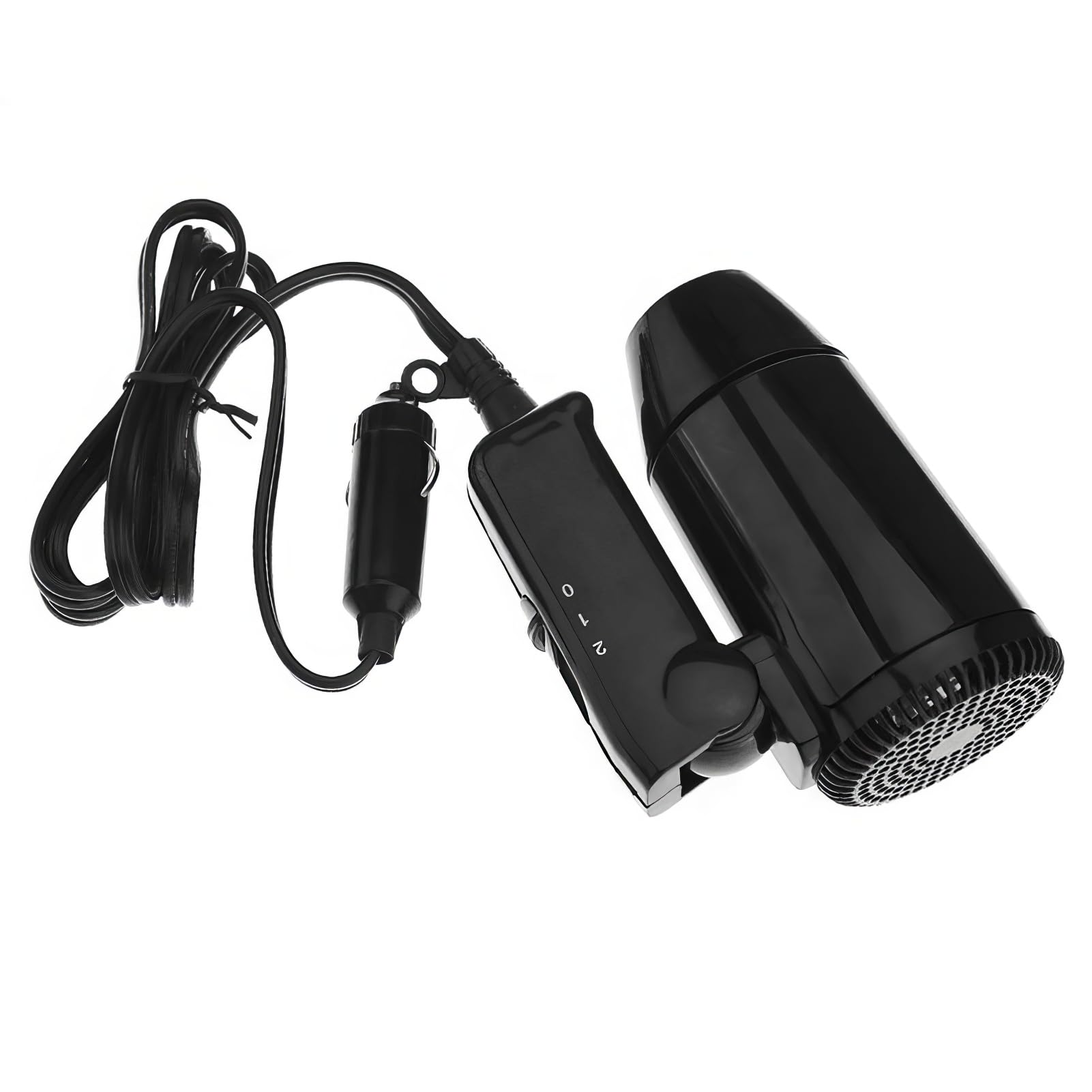 Sèche-cheveux pliant portatif chaud et froid 12V，sèche-cheveux de voyage automatique séchage rapide, dégivreur de fenêtre pour voyage de camping