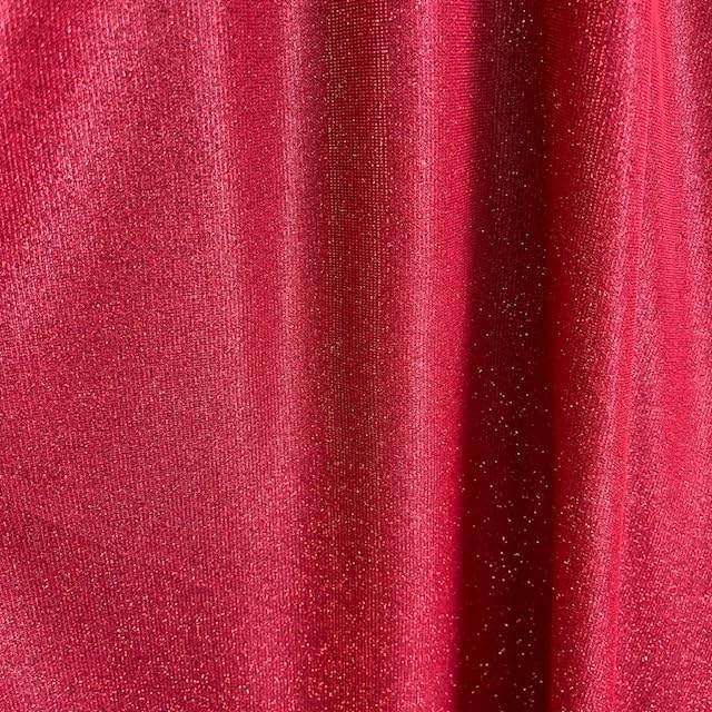 Fuchsia Glitter Lurex Knit Fabric by The Yard – 60” Wide Sparkle Stretch Spandex with Foam Bonding for Evening Wear, Costumes, Dance, Stage Outfits, Party Décor & Crafts (2 Yard)