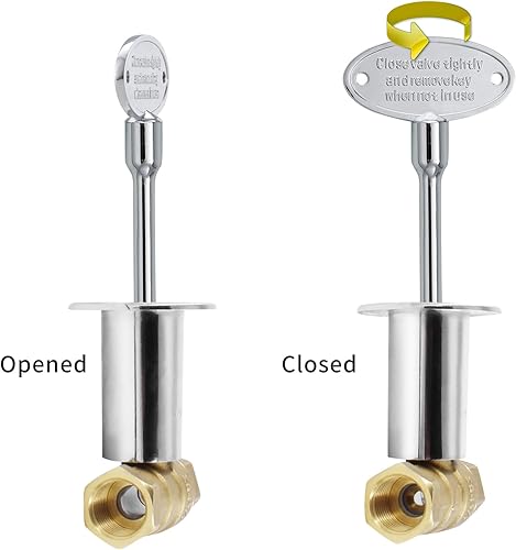 Miniatura 5 de Opzour Paquete de 2 llaves universales de válvula de gas para vástagos de válvula de gas de 14 y 516 pulgadas, llave de gas de repuesto para fogatas