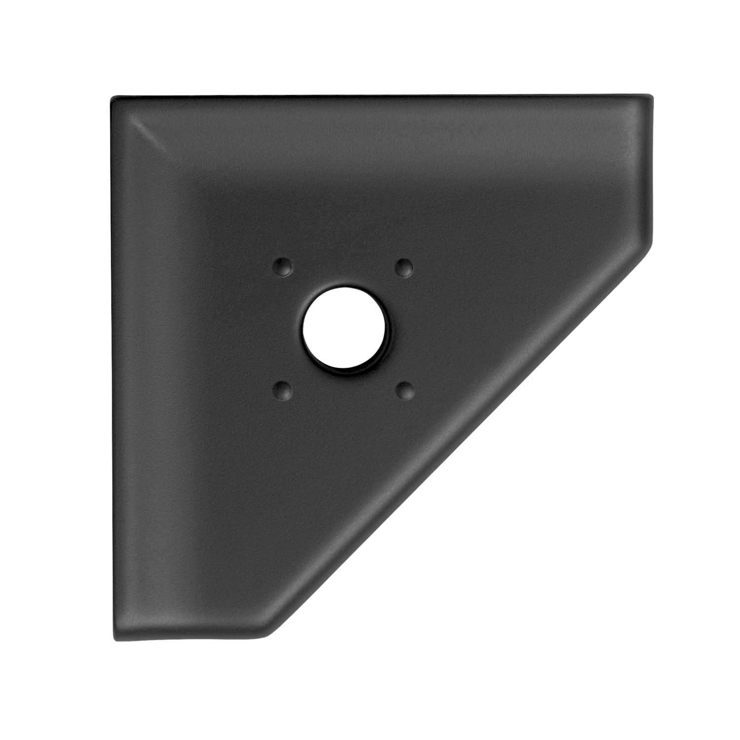 QuestechDecor Shower Soap Dish, Retrofit Corner Shower Shelf for Tiled Shower Walls, Bathroom Storage, 5 Inch Geo Flatback Shower Caddy, Graphite Black