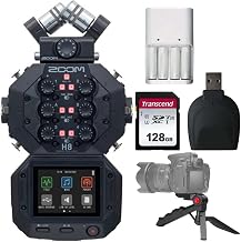 Zoom H8 Digital Handy Audio Recorder with 128GB SDXC Memory Card Accessory Kit