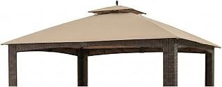 Garden Winds Reinforced RipLock 350 Replacement Canopy Top Cover Compatible with Augusta 10’ x 12’ Gazebo Models L-GZ1190PST, A111003500 - Beige