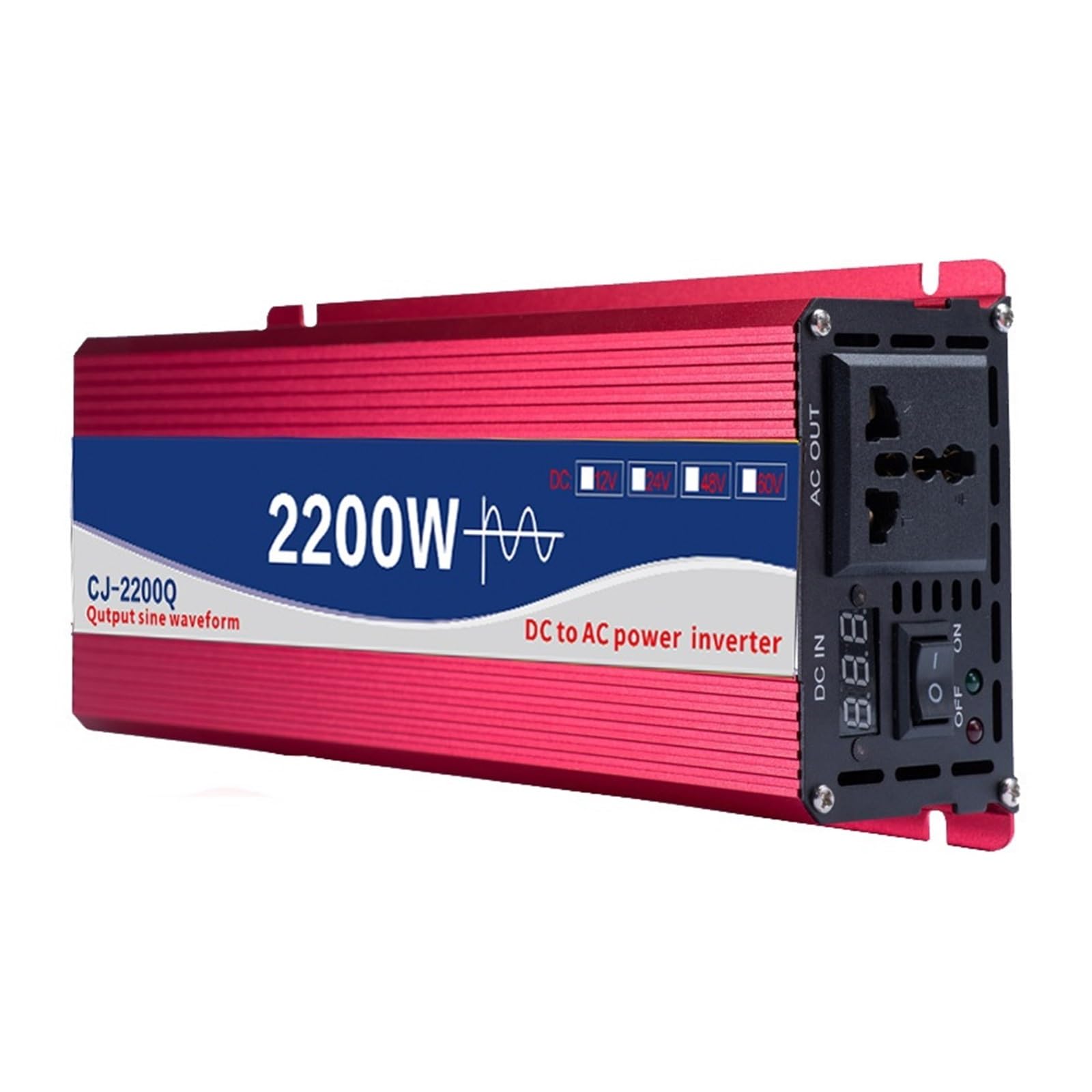 Pure Sine Wave Inverter DC 12V 24V To AC 110V 220V Voltage 1600W 2200W 3000W Transformer Power Converter Solar Car Inverter Universal(Peak Power 1600W,48V_240V(60HZ))