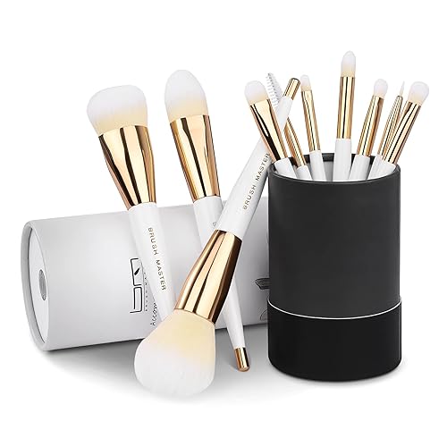 Brush Master Juego de 10 brochas de maquillaje profesional Kabuki Foundation para sombra de ojos rubor mezcla de labios kit de cosméticos de cara disponible en Yaxa Colombia