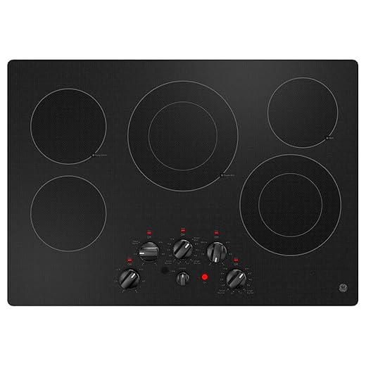 30 in. 5 Burner Elements Radiant Electric Cooktop in Black