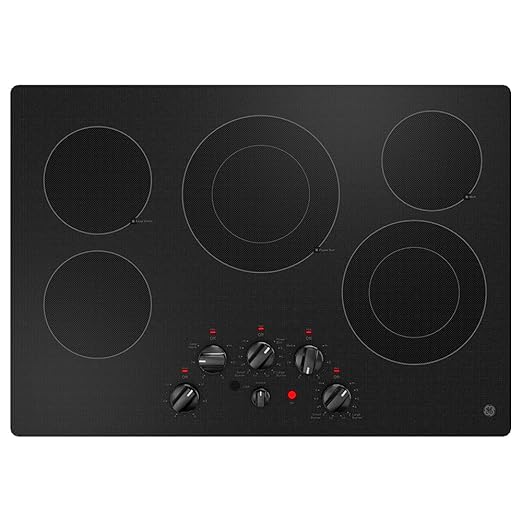 30 in. 5 Burner Elements Radiant Electric Cooktop in Black