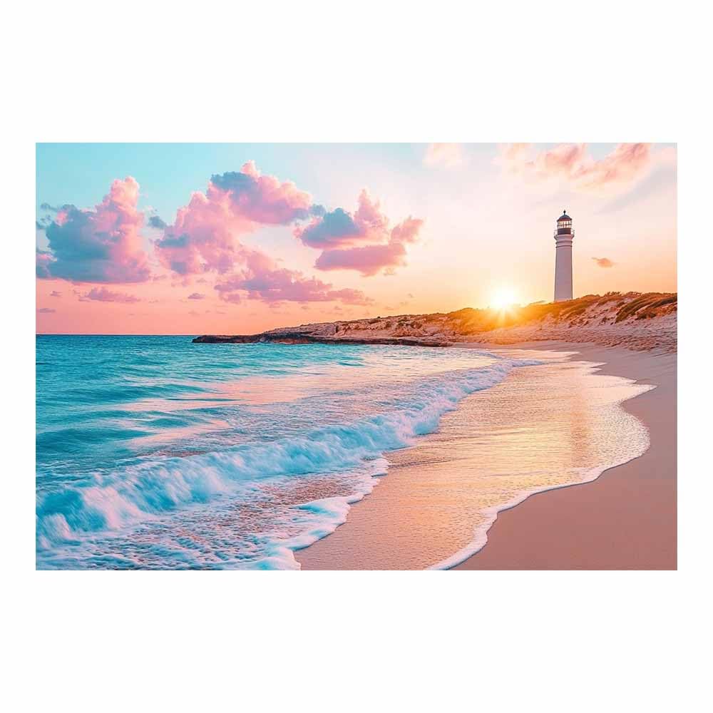 BOHUO Leinwand Bilder für Badezimmer Wandkunst Ozean Sonnenuntergang Rustikale Blauen Wandbilder für Badezimmer Wohnzimmer Dekor(Blau 12)-80x110cm Ungerahmt