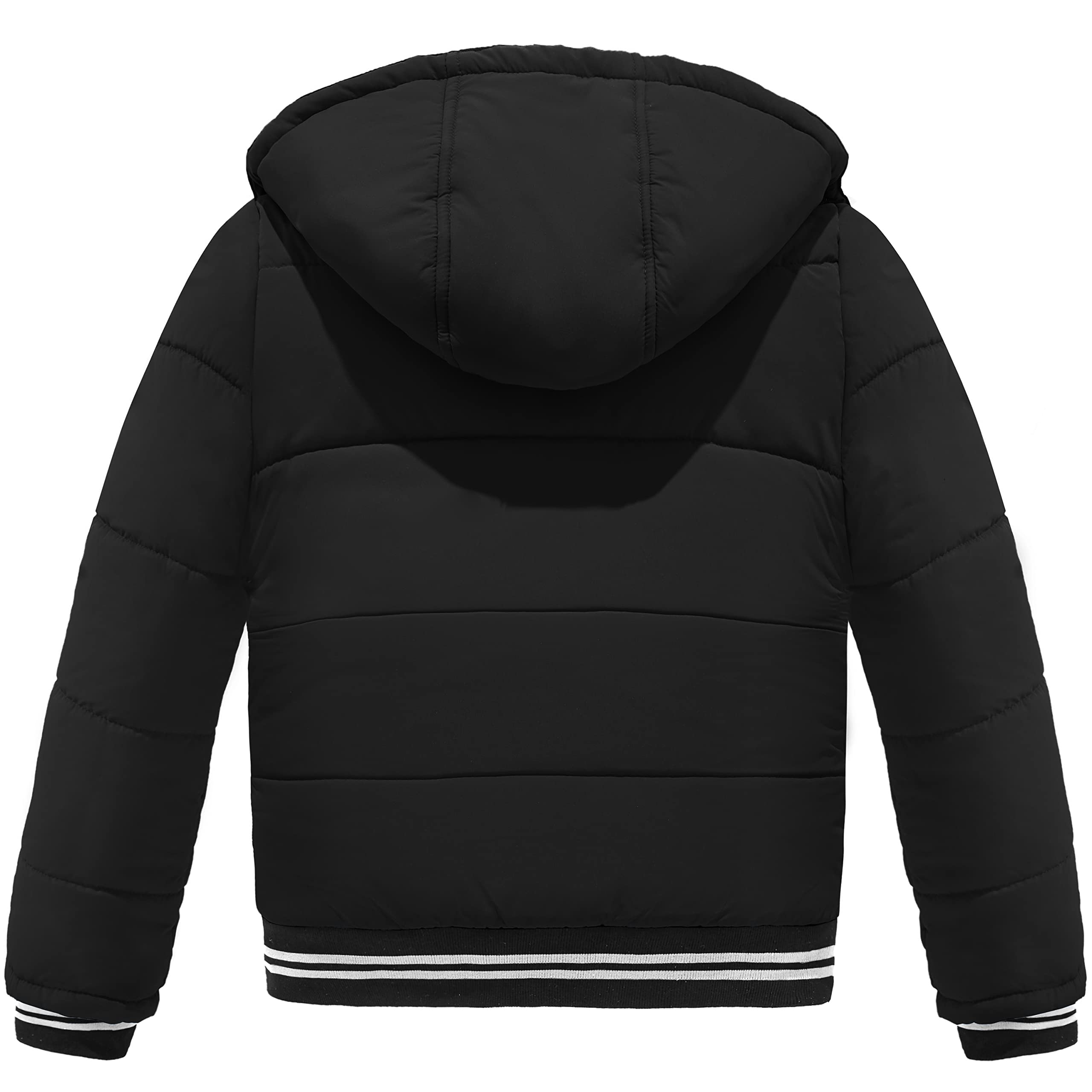 Wantdo Garçon Veste à Capuche Polaire Chaud Veste d'Extérieur d'hiver Manteau Matelassé Veste Rembourrée en Coton Vêtements d'Extérieur de Randonnée