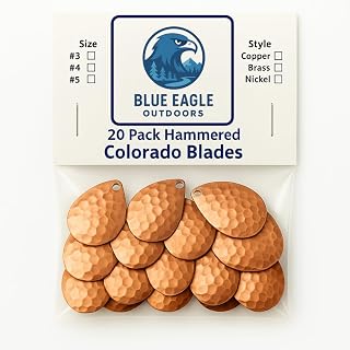 20 Count - Colorado Spinner Blades for DIY Lure Making - Worm Harness for Walleye Rig Fishing Blades, Crawler Harness for Walleye, Trout, Salmon, Bass Fishing