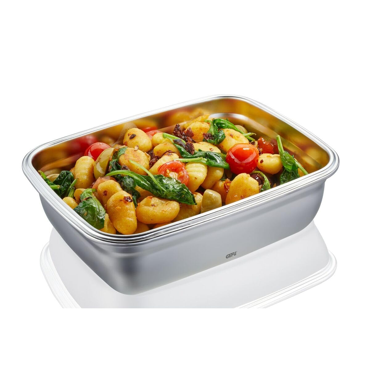 Juego de almacenamiento de alimentos Gefu Preppo, 3 piezas, acero inoxidable, plástico, 0,4 + 1 + 1,8 L