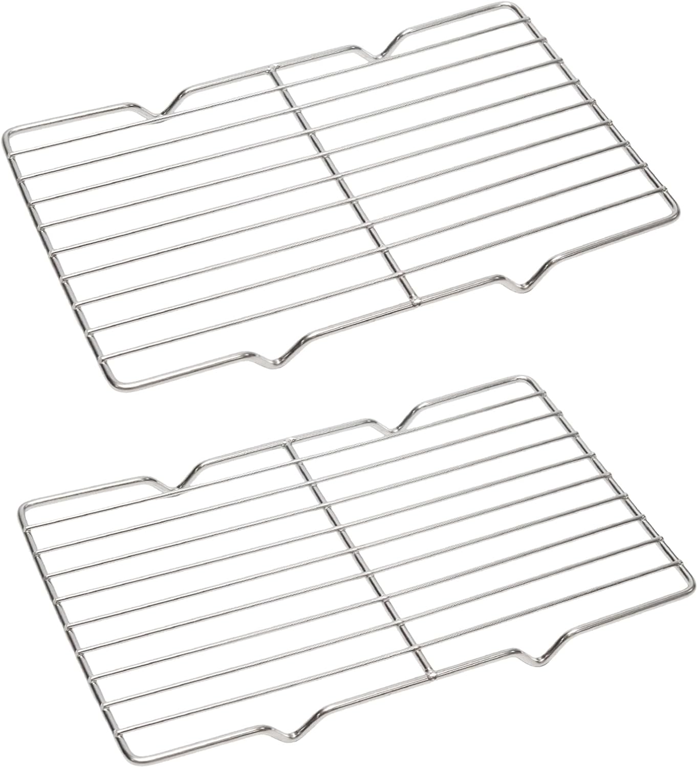2 Pcs Stainless Steel Roasting Rack 5.3" x8.5"