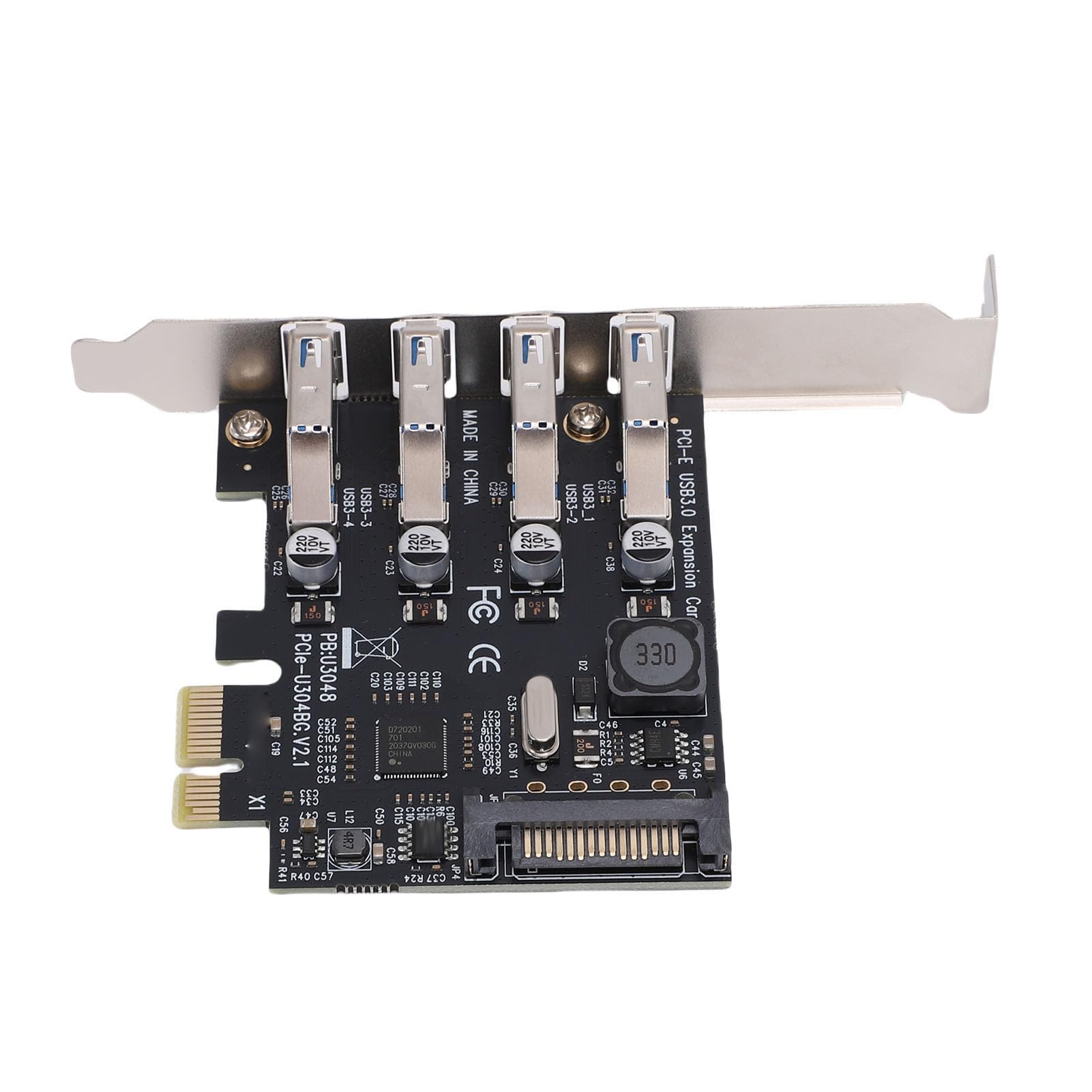 Cryfokt 4 Ports PCI E USB3.0 Expansion Card for PCs