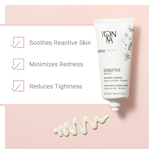 Miniatura 4 de Yonka Mascarilla sensible (1.7 oz) Mascarilla calmante y calmante para pieles sensibles, restauración y curación, todo tipo de piel