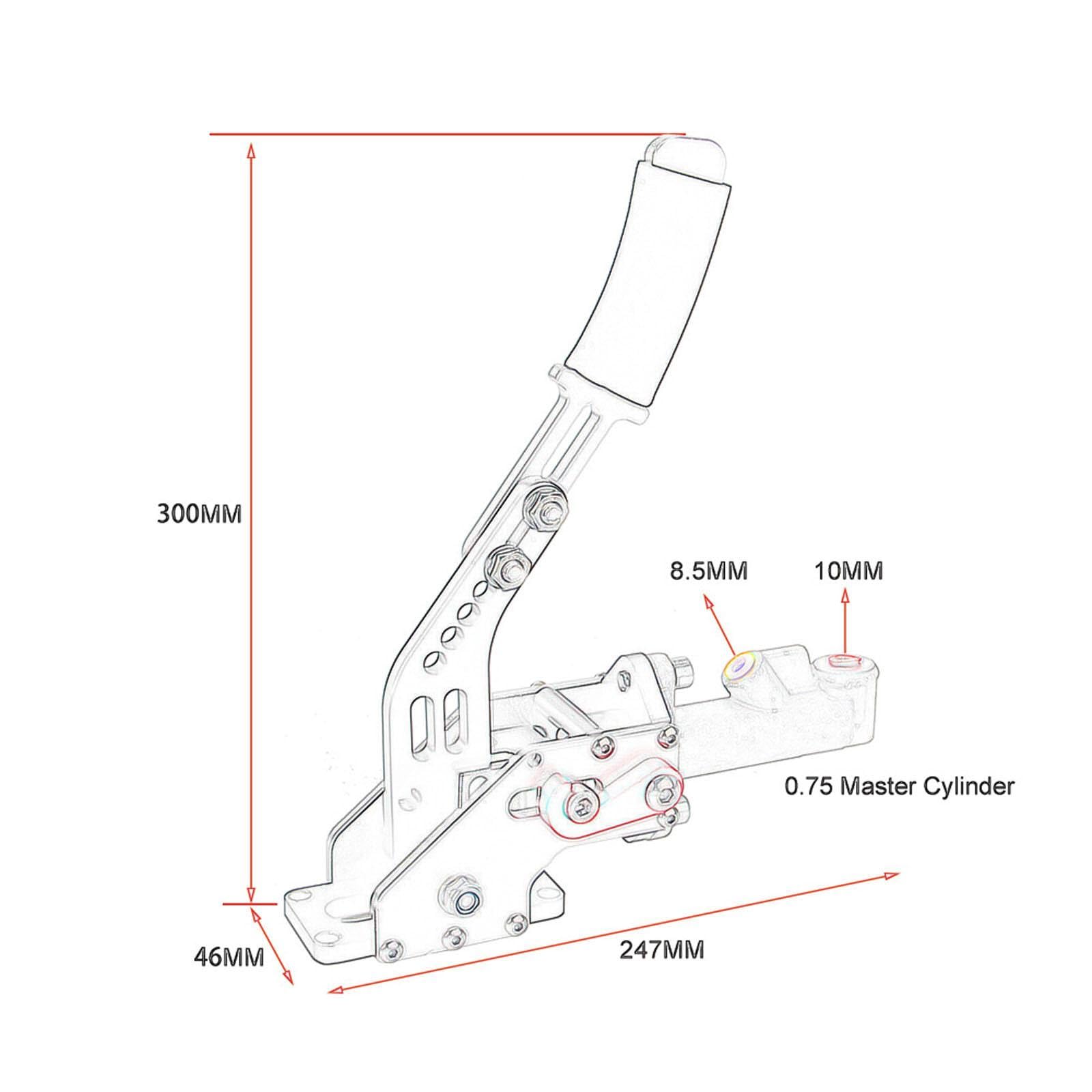 Accessorio Leva Freno a Mano Idraulico Universale per Auto, Leva Freno di Emergenza Freno E per Auto, Installazione Semplice, qualità, Blu