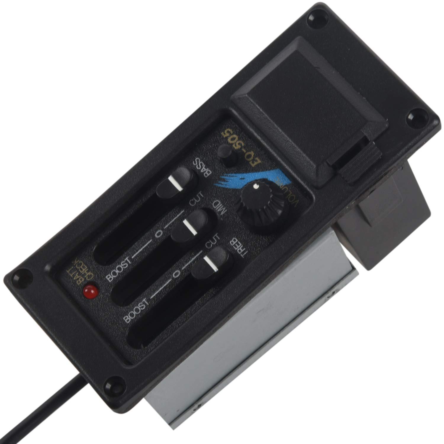 EQ-505 Égaliseur de préamplificateur de guitare acoustique gauche 3 bandes EQ