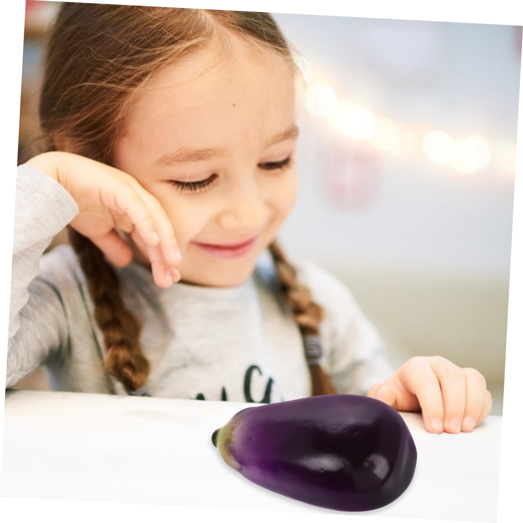 MAGICLULU 3 Sätze Simulierte Auberginen Gemüse Dekoration Simuliertes Gemüse Simulation Kleines Kunst Gefälschtes Modell Realistische Auberginen 6 Stücke * 3
