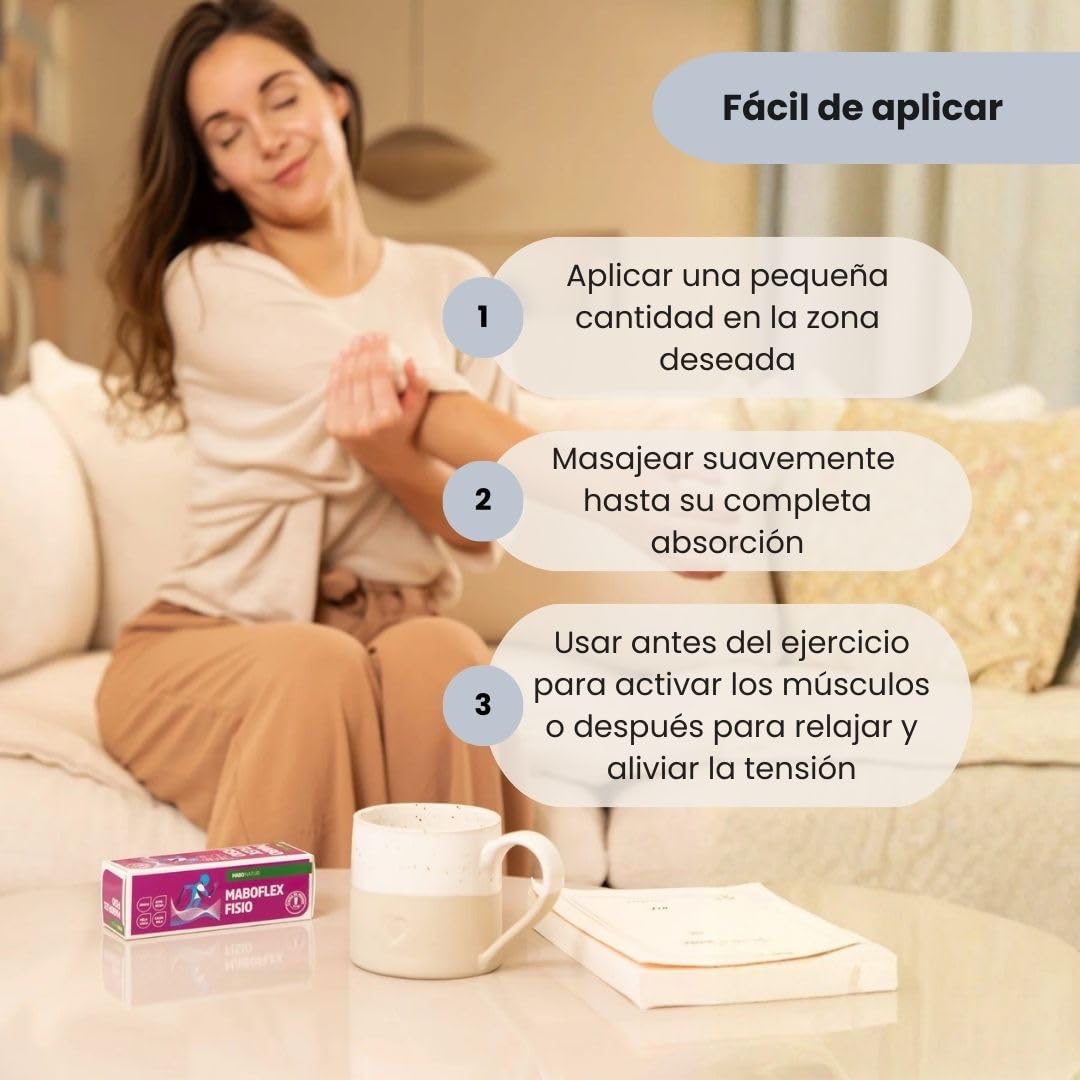 MABO Flex Fisio 250 ml - Crema de Masaje para Alivio de Dolores Musculares y Articulaciones Arnica Caléndula Mentol Hypericum Colágeno