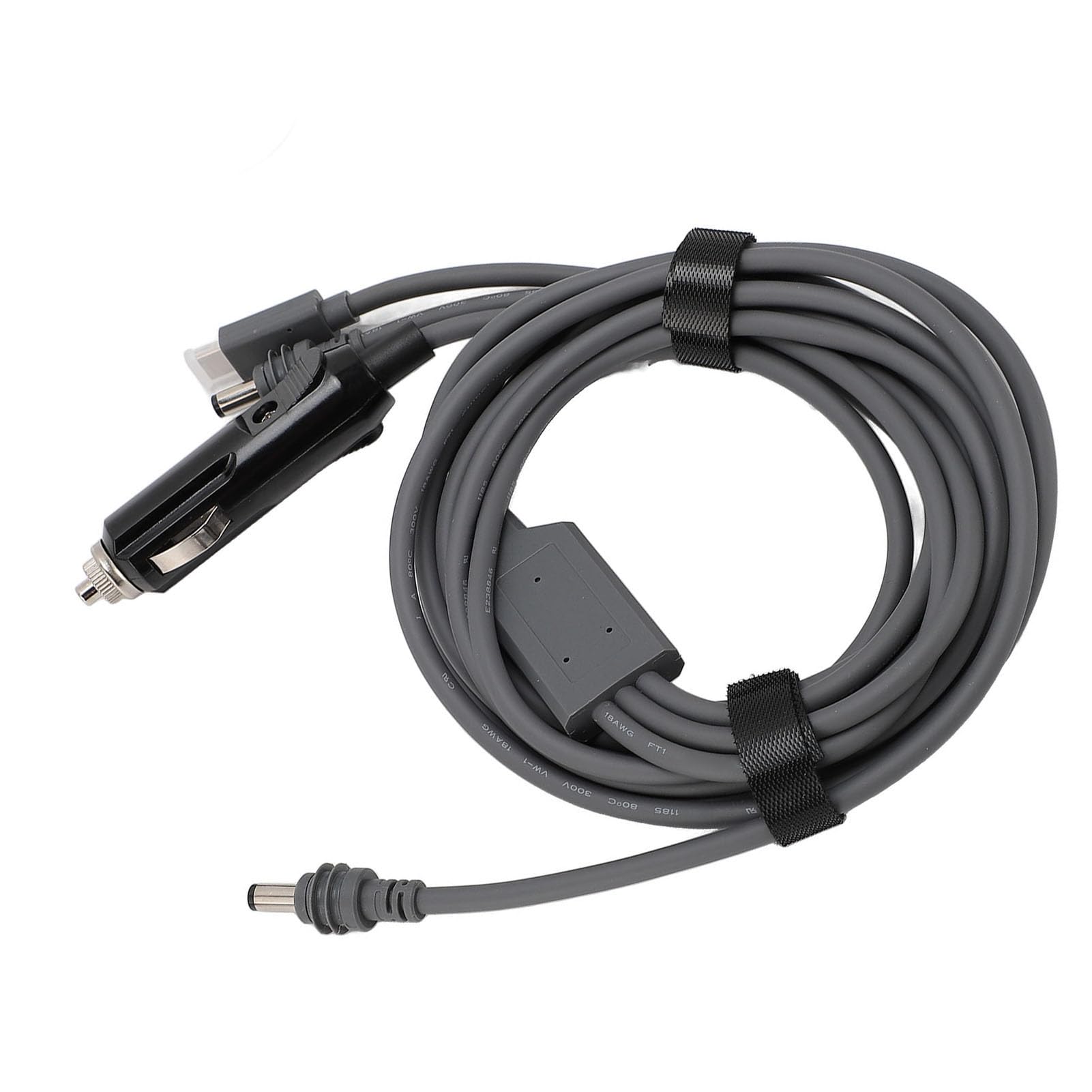 Przewód zasilający DC do USB C do Mini, 3 w 1 100 W adapter ładowarki samochodowej Wodoodporny kabel Mini, zewnętrzny przewód zasilający DC do podróży,