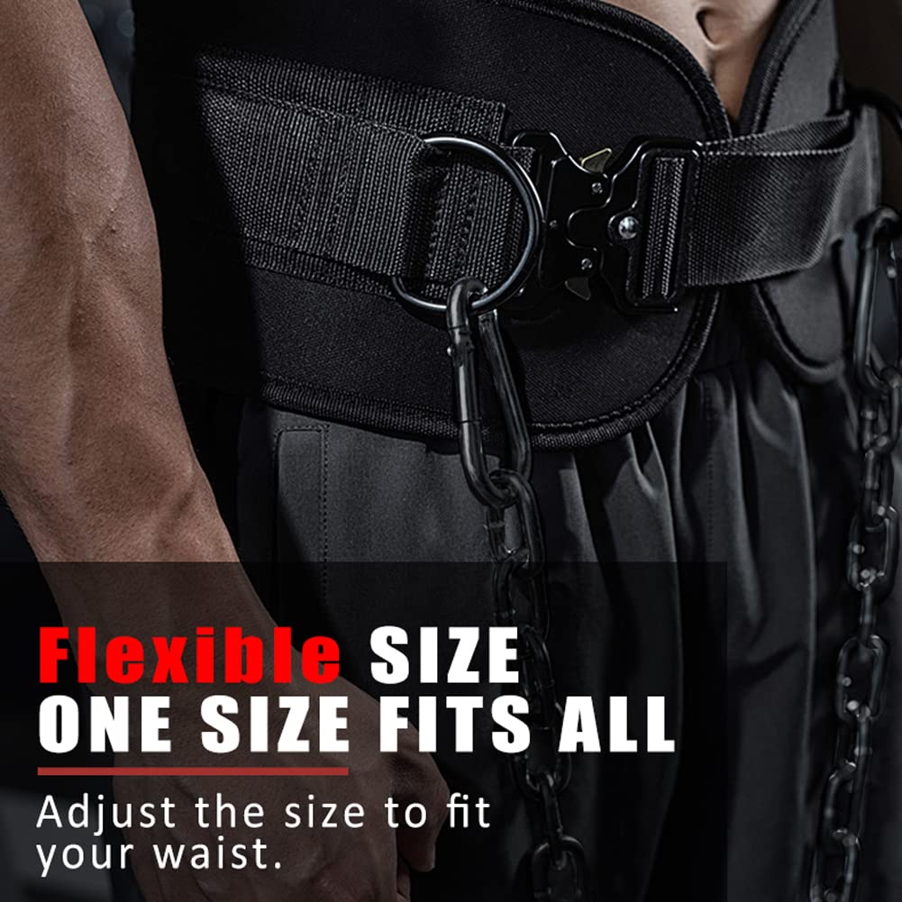 Ceinture Lestée Avec Chaîne Pour Tractions Et Dips - Sangle Néoprène, Capacité 136 Kg, Réglable, Pour Musculation - 9