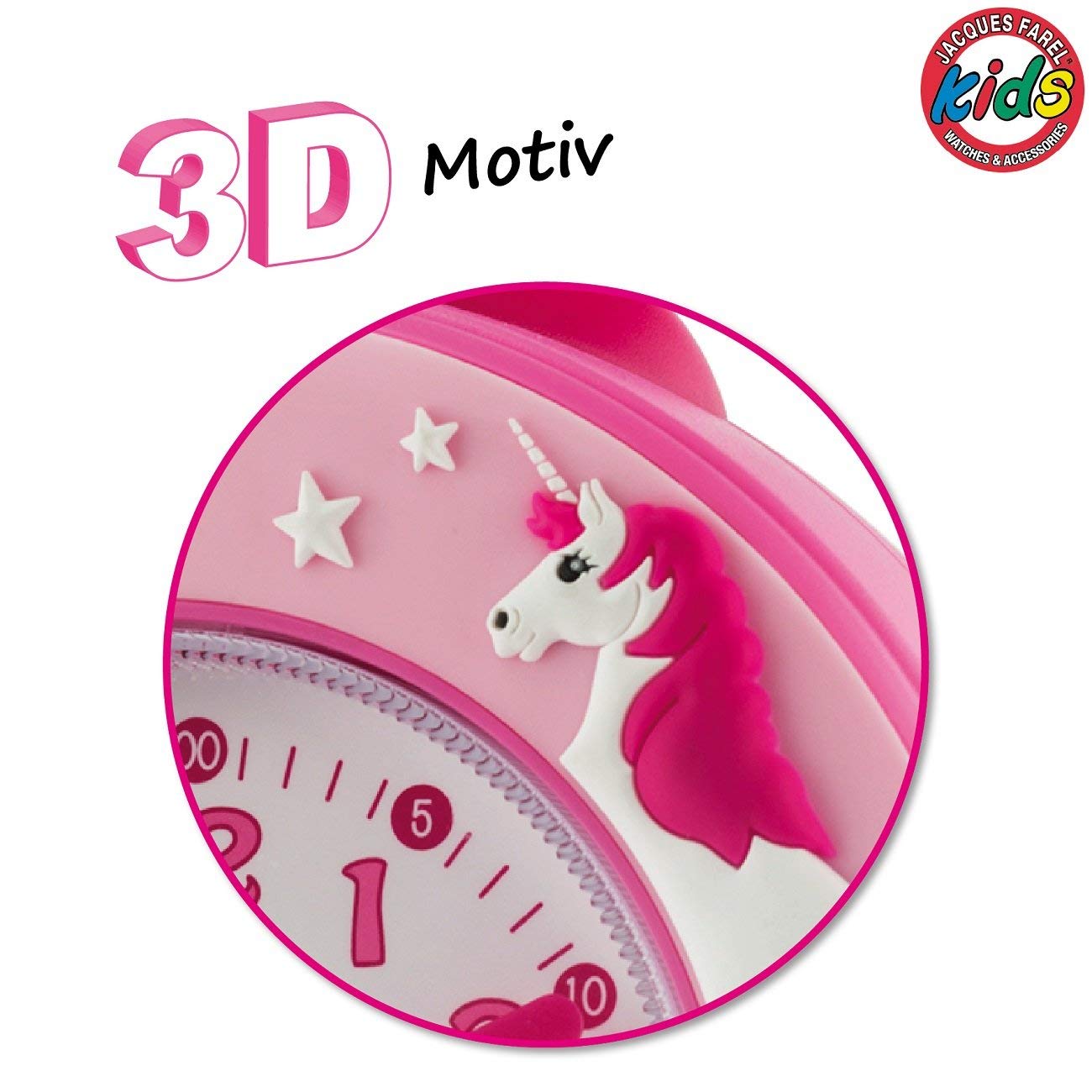 Réveil Enfant Jacques Farel - Papillons 3D, Cadran Lisible, Alarme Snooze - Apprentissage Heure