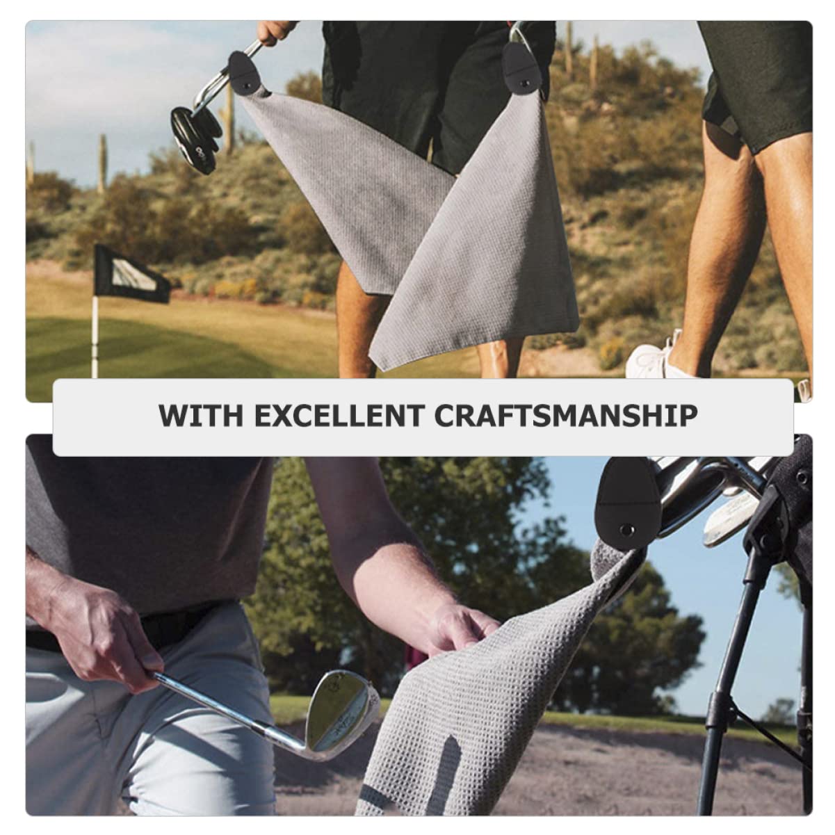 BESPORTBLE Toalla de Golf Fregar Agente de mudanzas Limpiador enfriamiento Toalla Golf Accesorios Golf Bolas de Golf Toalla Microfibra Toalla de de Golf Bolas de Toallas Grey