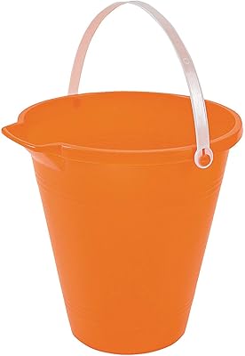 Fun Express - Orange Sand Bucket for Summer - Toys - Active Play - Beach Toys - Summer - 1 Piece