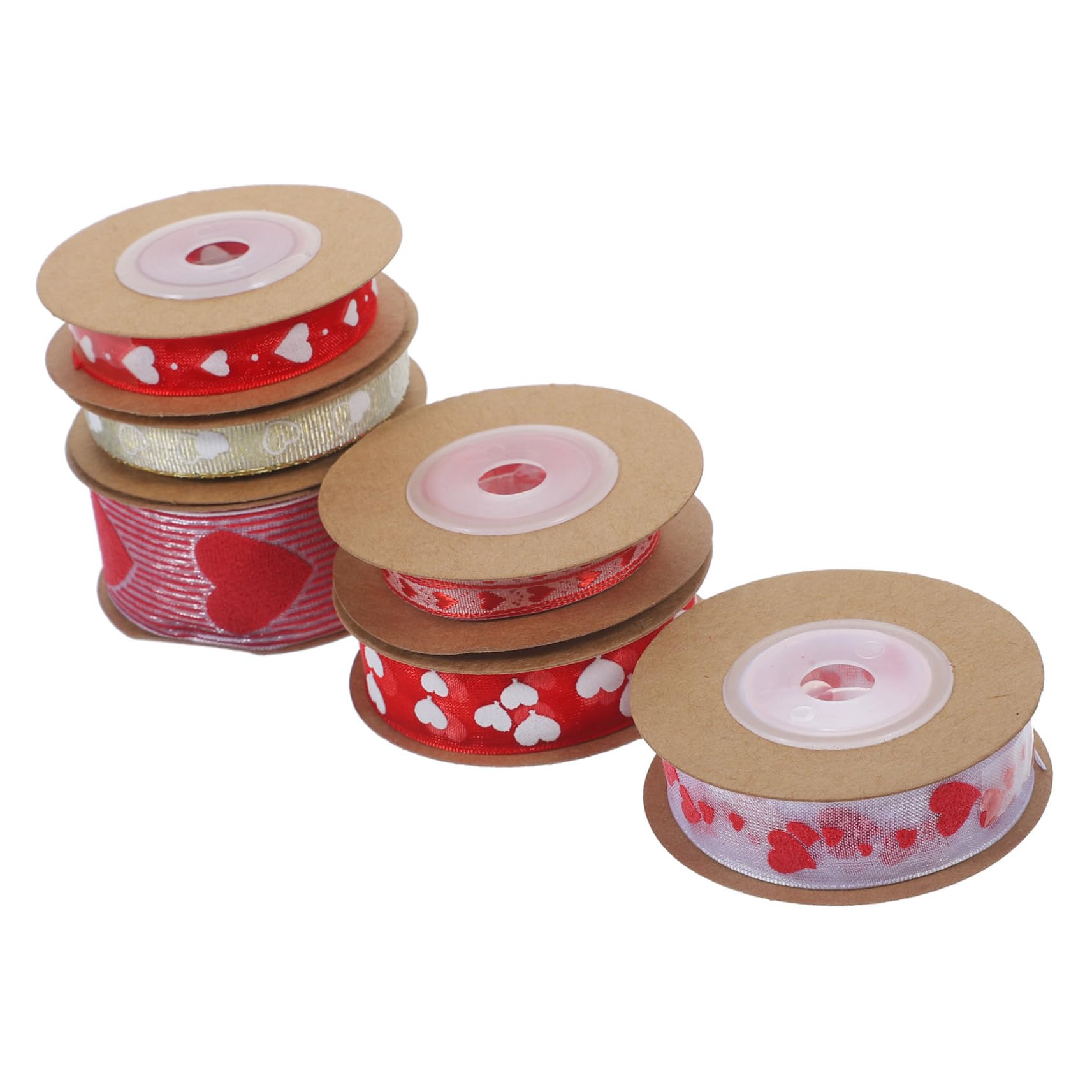 24rollen Herzmuster Geschenkband Für Valentinstag Und Hochzeiten Dekorative Ribbons Für Kreative Bastelprojekte