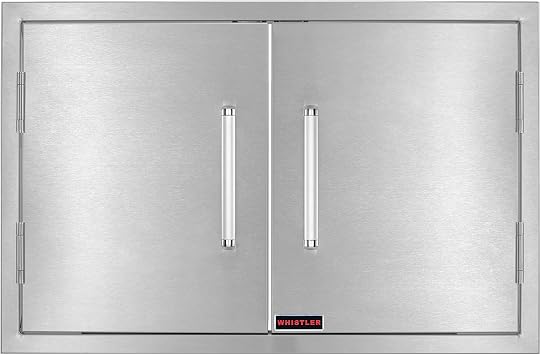 Whistler Stainless Steel Double Access Doors for Outdoor Kitchen Storage Grills Island, 33"x 22"