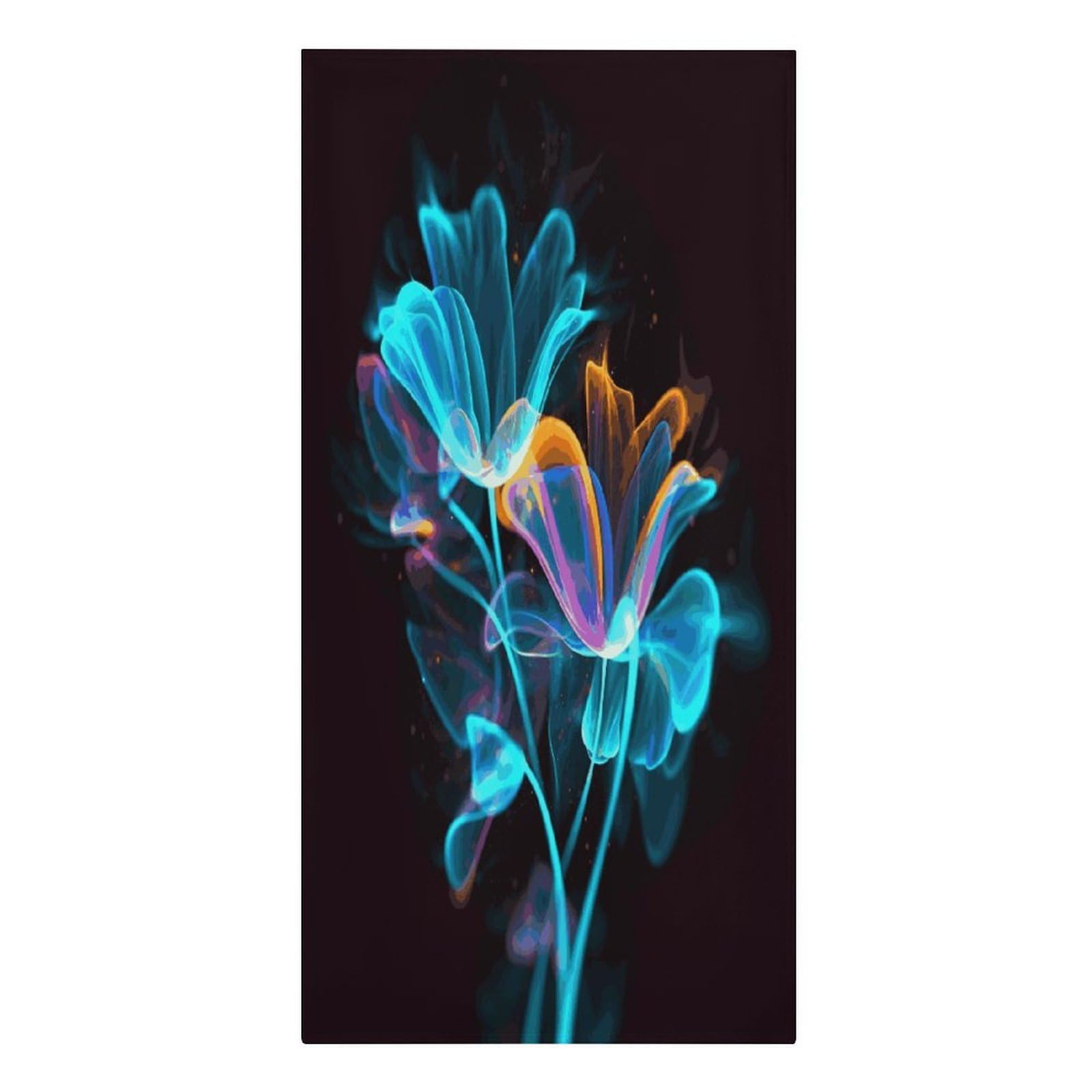 Fekiloot Men's Style Neon Flowers Large Beach Towel, Travel Towel For Adults Wo, Pool Towels For Beach, Camping, Swim Pool, Gym, Sports& Yoga 61.4"X30.3"