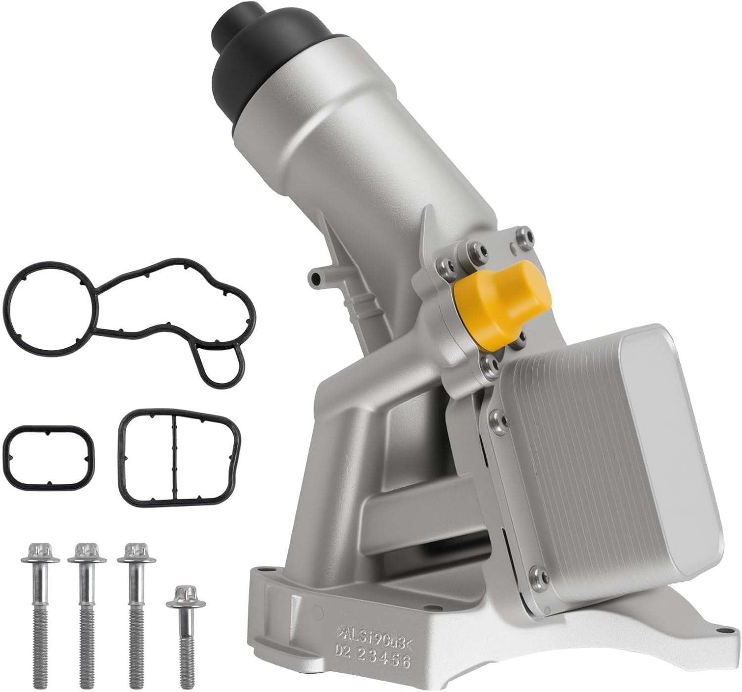11428596283 Upgrade Aluminium Engine Oil Cooler Filter Housing With Gasket Assembly Compatible With BMW Vehicle 2017-2022 230i 320i 330e 330i GT 430i 530e 530i 740e X3 X4 xDrive