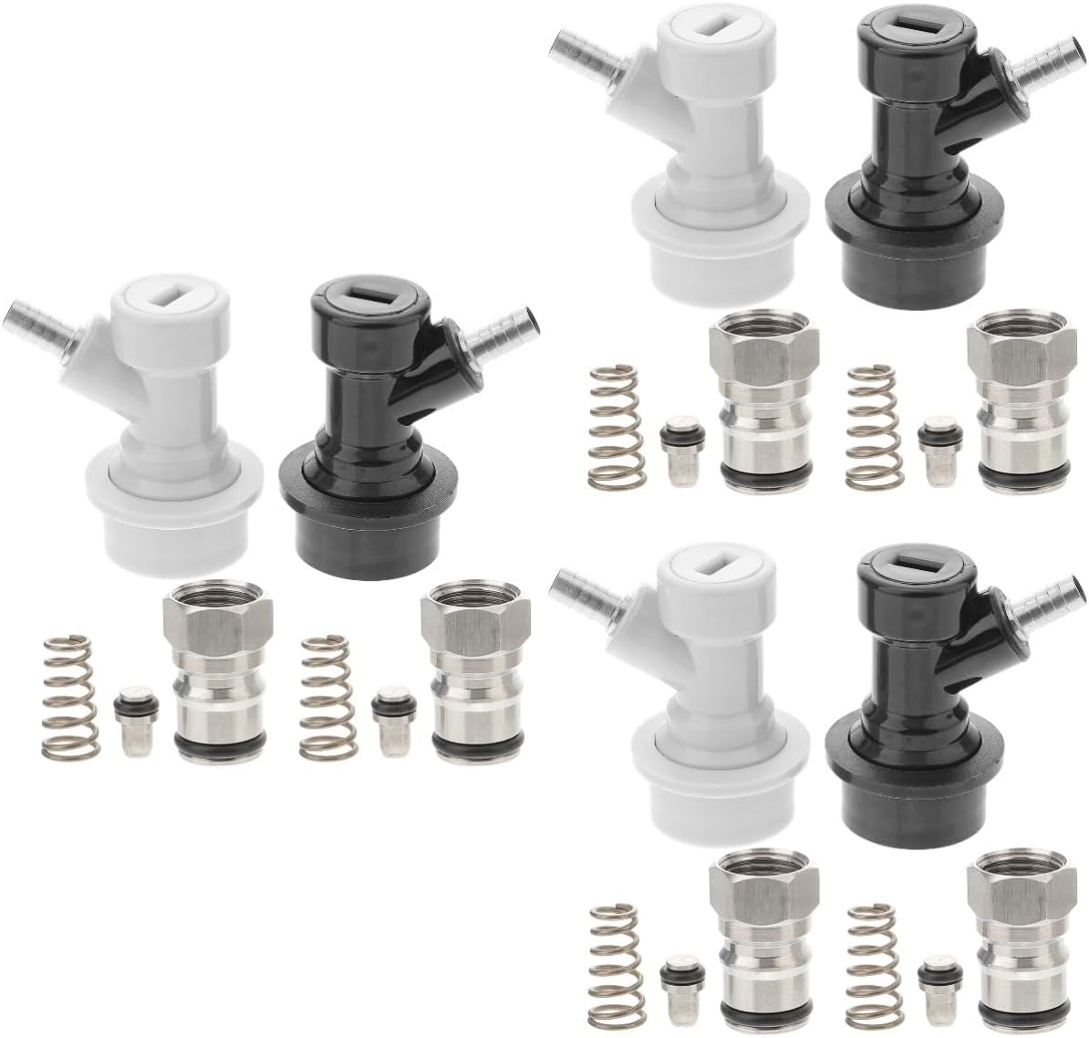 Mobestech 6sets Keg Couplers Beer Tap Dispensers Lock Adapter for Home Brewing and Beverage Dispensing Bars and Restaurants