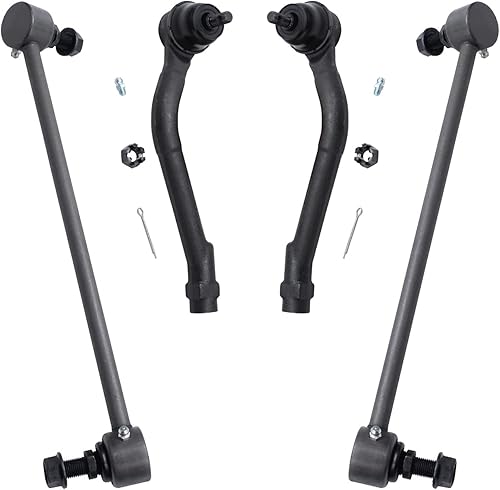 Detroit Axle - Kit de suspensión delantera de 2.4L de 4 piezas para Hyundai Sonata 11-14, 2 extremos de barra de acoplamiento exteriores, 2 barras